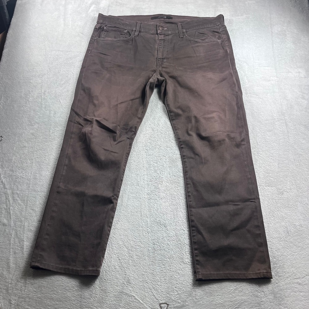 Joes Jeans The Brixton Mens 36 Straight Narrow Fit Brown Cotton Stretch‎ Pants